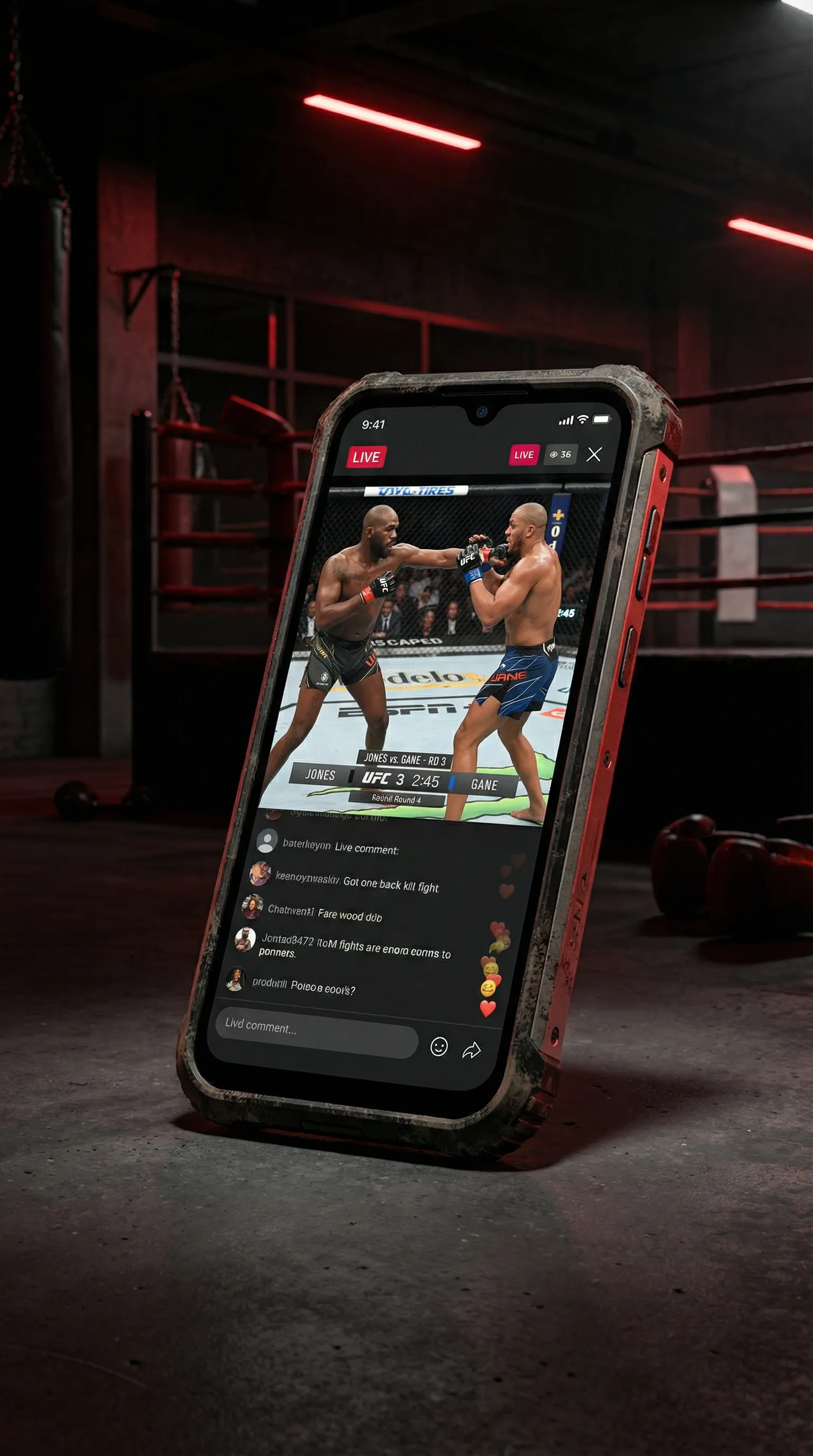 i米体育平台 移动端APP格斗直播界面
